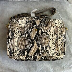 Madewell Transport Camera Bag | NWT | Textured Snake Embossed Leather